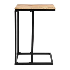Bhumi Mango Wood & Iron C-Shape Side Table by Fobbio Home, a Side Table for sale on Style Sourcebook
