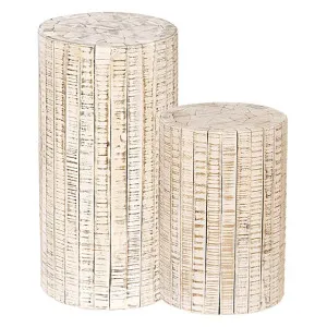 Dorado 2 Piece Reclaimed Mango Wood Side Table Set by Fobbio Home, a Side Table for sale on Style Sourcebook