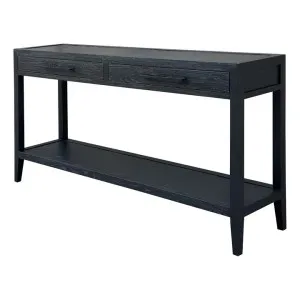Mauvoisin Oak Timber Console Table, 150cm, Black Oak by Manoir Chene, a Console Table for sale on Style Sourcebook