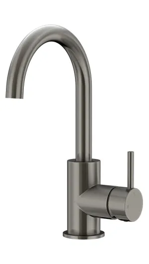 MEIR SHADOW ROUND GOOSENECK BASIN MIXER WITH COLD START by Meir, a Bathroom Taps & Mixers for sale on Style Sourcebook