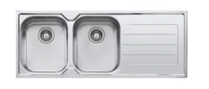 Topmount Double Bowl Sink With Drainer | Made From Stainless Steel By Oliveri by Oliveri, a Kitchen Sinks for sale on Style Sourcebook