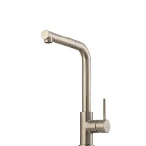 Venice Pull-Out Right Angle Mixer | Made From Brass In Brushed Nickel By Oliveri by Oliveri, a Kitchen Taps & Mixers for sale on Style Sourcebook