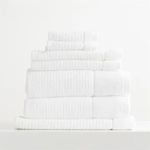 Renee Taylor Cambridge Textured 7 Piece Snow Towel Pack by null, a Towels & Washcloths for sale on Style Sourcebook