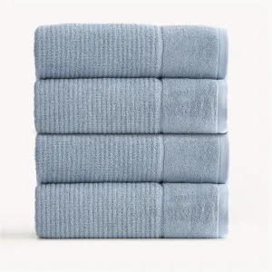 Renee Taylor Cambridge Textured 4 Piece Blue Mirage Bath Towel Pack by null, a Towels & Washcloths for sale on Style Sourcebook