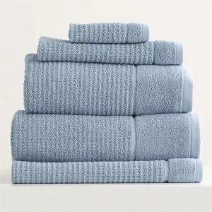 Renee Taylor Cambridge Textured 5 Piece Blue Mirage Towel Pack by null, a Towels & Washcloths for sale on Style Sourcebook