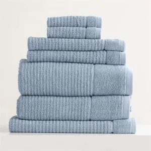 Renee Taylor Cambridge Textured 7 Piece Blue Mirage Towel Pack by null, a Towels & Washcloths for sale on Style Sourcebook