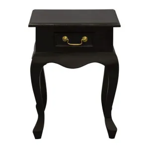 Queen Ann Mahogany Timber Single Drawer Lamp Table, Chocolate by Centrum Furniture, a Side Table for sale on Style Sourcebook