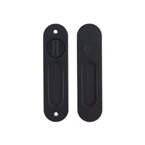 Leroy Sliding Door Privacy Set - Matte Black by ABI Interiors Pty Ltd, a Door Knobs & Handles for sale on Style Sourcebook