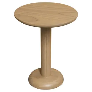 Oslo Mindi Wood Round Side Table, Natural by Centrum Furniture, a Side Table for sale on Style Sourcebook
