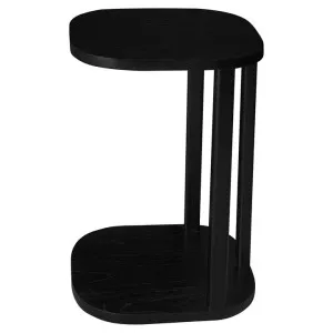Oslo Mindi Wood C-shape Side Table, Black by Centrum Furniture, a Side Table for sale on Style Sourcebook