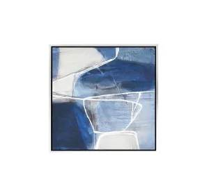 Blue Abstract || Enhanced Wall Art Canvas Print 85cm x 85cm by Luxe Mirrors, a Artwork & Wall Decor for sale on Style Sourcebook