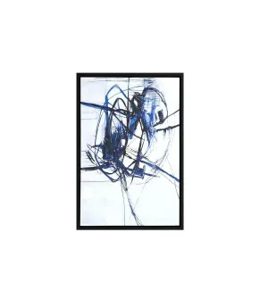 Blue Abstract Enhanced Wall Art Canvas Print 95cm x 65cm by Luxe Mirrors, a Artwork & Wall Decor for sale on Style Sourcebook