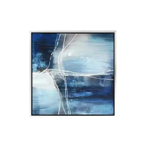 Blue Abstract | Enhanced Wall Art Canvas Print 85cm x 85cm by Luxe Mirrors, a Artwork & Wall Decor for sale on Style Sourcebook