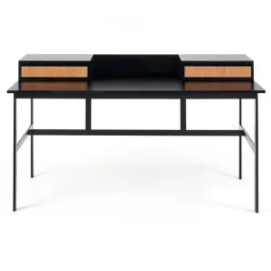 Murphy Oak Timber & Metal Modern Secretory Desk, 160cm by M Co Living, a Desks for sale on Style Sourcebook