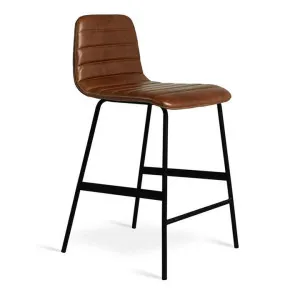 Lecture Leather Counter Stool, Saddle Brown by Gus, a Bar Stools for sale on Style Sourcebook