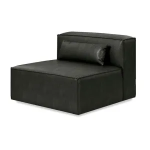 Mix Vegan Leather Modular Sofa, Armless Unit, Licorice by Gus, a Sofas for sale on Style Sourcebook