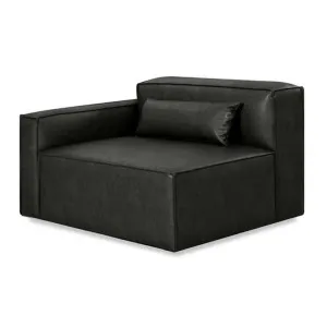 Mix Vegan Leather Modular Sofa, Left Arm Unit, Licorice by Gus, a Sofas for sale on Style Sourcebook