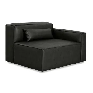 Mix Vegan Leather Modular Sofa, Right Arm Unit, Licorice by Gus, a Sofas for sale on Style Sourcebook
