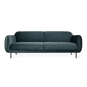 Nord Velvet Fabric Sofa, 3 Seater, Casella Slate by Gus, a Sofas for sale on Style Sourcebook