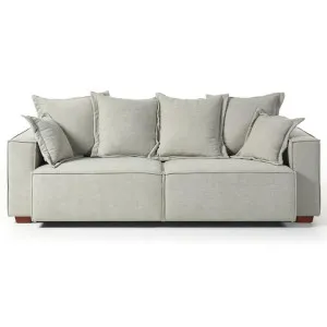 Atticus Fabric Sofa, 3 Seater, Light Grey by M Co Living, a Sofas for sale on Style Sourcebook