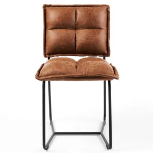 Cecil PU Leather Dining Chair, Cognac by M Co Living, a Dining Chairs for sale on Style Sourcebook