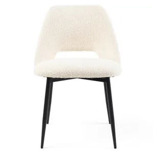 Clyde Boucle Fabric Dining Chair, Ivory by M Co Living, a Dining Chairs for sale on Style Sourcebook