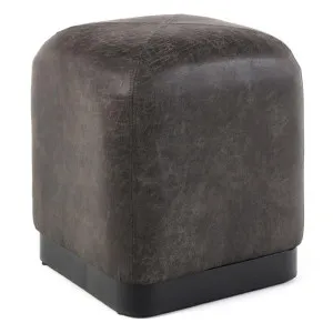 Duke PU Leather Square Ottoman Stool, Charcoal by M Co Living, a Ottomans for sale on Style Sourcebook