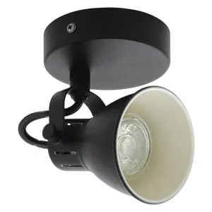 Seras Steel Dimmable LED Spotlight, 4000K, Black by Eglo, a Spotlights for sale on Style Sourcebook