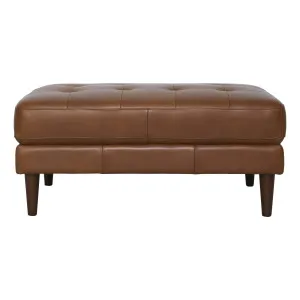 Kobe Ottoman in Missouri Leather Brown by OzDesignFurniture, a Ottomans for sale on Style Sourcebook