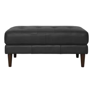Kobe Ottoman in Alpine Leather Black by OzDesignFurniture, a Ottomans for sale on Style Sourcebook