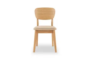 Erikson Dining Chair, Oak/Stone, by Lounge Lovers by Lounge Lovers, a Dining Chairs for sale on Style Sourcebook