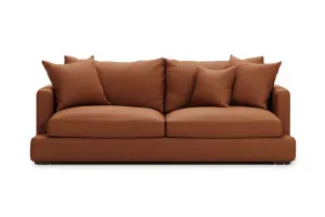 Long Beach Leather 3 Seat Sofa, Phoenix Saddle, by Lounge Lovers by Lounge Lovers, a Sofas for sale on Style Sourcebook