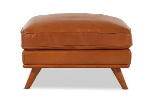 Baxter Leather Ottoman, Ranch Tan, by Lounge Lovers by Lounge Lovers, a Ottomans for sale on Style Sourcebook