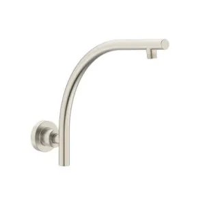 Shower Arm Wall Mount Curved Round Rail | Made From Brass In Brushed Nickel By Raymor by Raymor, a Showers for sale on Style Sourcebook