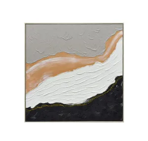 Hand Painted Golden Divide Wall Art Canvas 100cm x 100cm by Luxe Mirrors, a Artwork & Wall Decor for sale on Style Sourcebook