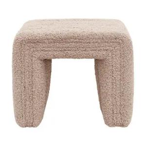 Savoy Faux Shearling Dressing Stool, Taupe by Cozy Lighting & Living, a Stools for sale on Style Sourcebook