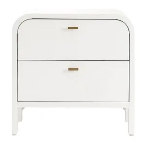 Chisholm Oak Timber Bedside Table, White by Cozy Lighting & Living, a Bedside Tables for sale on Style Sourcebook