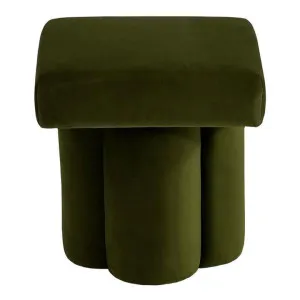 Ace Velvet Fabric Footstool, Olive by Cozy Lighting & Living, a Stools for sale on Style Sourcebook