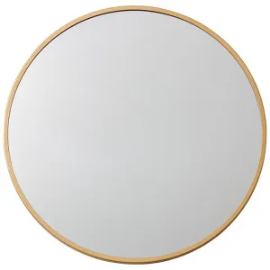 Janelle Metal Frame Round Wall Mirror, 90cm, Gold by Elme Living, a Mirrors for sale on Style Sourcebook