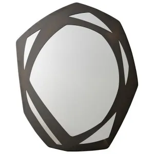 Faye Metal Frame Wall Mirror, 75cm, Black by Elme Living, a Mirrors for sale on Style Sourcebook