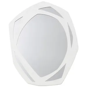 Faye Metal Frame Wall Mirror, 75cm, White by Elme Living, a Mirrors for sale on Style Sourcebook