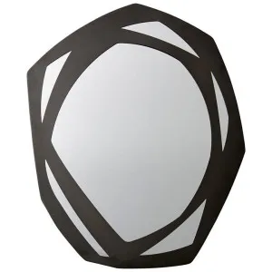 Faye Metal Frame Wall Mirror, 90cm, Black by Elme Living, a Mirrors for sale on Style Sourcebook