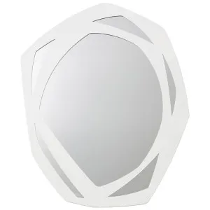 Faye Metal Frame Wall Mirror, 90cm, White by Elme Living, a Mirrors for sale on Style Sourcebook