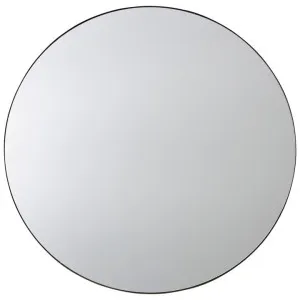 Coco Iron Frame Round Wall Mirror, 100cm, Black by Elme Living, a Mirrors for sale on Style Sourcebook