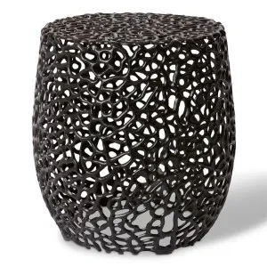 Ishaan Metal Round Side Table, Black by Elme Living, a Side Table for sale on Style Sourcebook