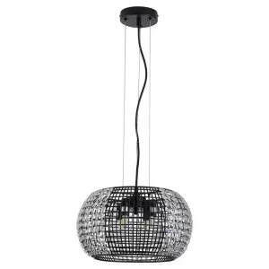 Mornie Metal & Crystal Glass Pendant Light by Shelon Lights, a Pendant Lighting for sale on Style Sourcebook