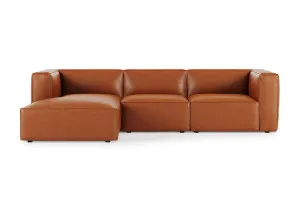 Linden Leather Left Chaise Sofa, Ranch Tan, by Lounge Lovers by Lounge Lovers, a Sofas for sale on Style Sourcebook