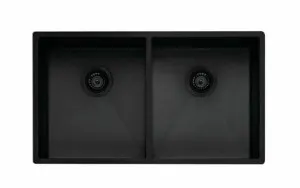 Spectra Double Bowl Sink | Made From Stainless Steel In Black By Oliveri by Oliveri, a Kitchen Sinks for sale on Style Sourcebook