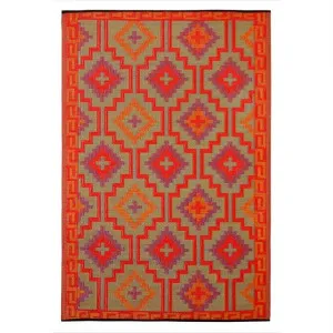 Lhasa Reversible Outdoor Rug, 238x150cm, Orange / Violet by Fobbio Home, a Outdoor Rugs for sale on Style Sourcebook