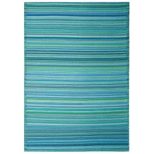 Cancun Reversible Outdoor Rug, 360x270cm, Aqua by Fobbio Home, a Outdoor Rugs for sale on Style Sourcebook